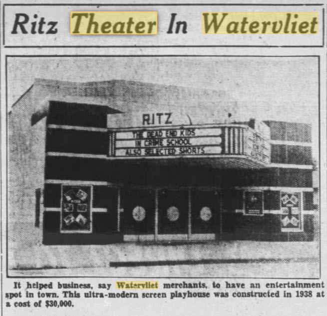 Fleet Theatre - Article From Jan 26 1939 (newer photo)